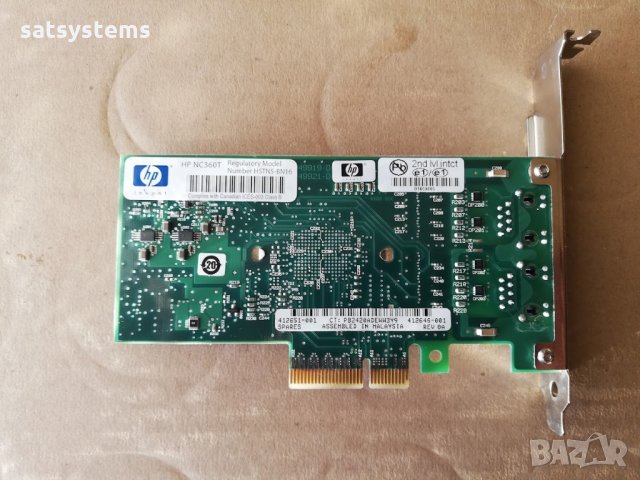 HP NC360T PCI Express Dual Port Gigabit Server Adapter, снимка 7 - Мрежови адаптери - 34096111
