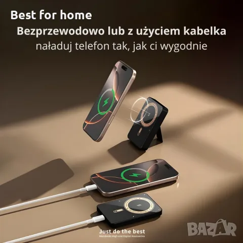 Mocoll Ultra Slim Tiny Icy Crystal 5000mAh външна батерия с поставка, снимка 4 - Външни батерии - 55938191