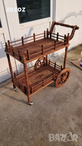 Количка за сервиране масив, снимка 2 - Маси - 53719712