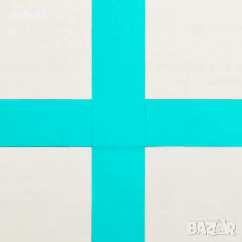 vidaXL Надуваем дюшек за гимнастика с помпа, 60x100x15 см, PVC, зелен, снимка 6 - Йога - 56148367