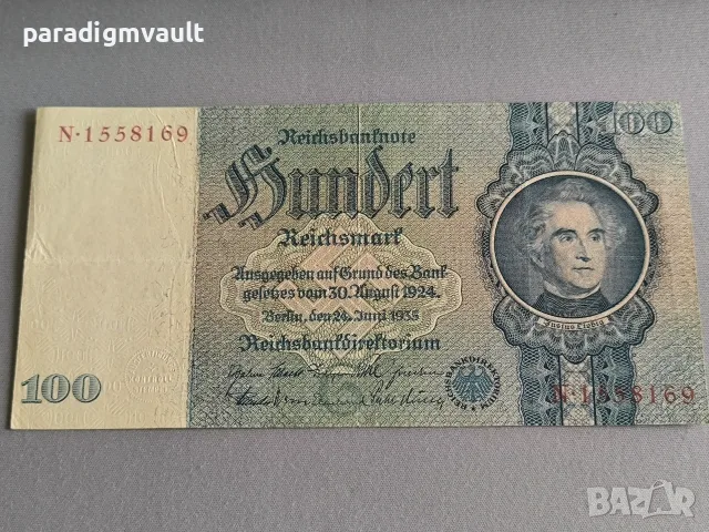Райх банкнотa - Германия - 100 марки | 1935г.
