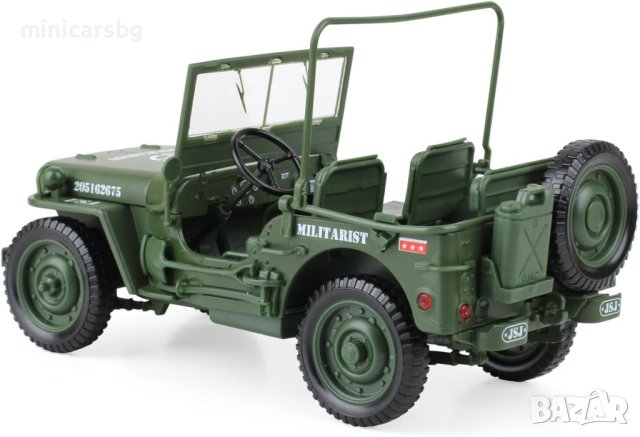 Метални коли - Метален Военен Джип USA 1:18 – Military Jeep,, снимка 2 - Колекции - 34908068