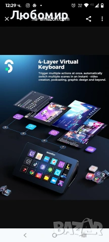 SOOMFON Stream Controller, устройство за управление на стрийминг с 15 LCD макро клавиша, , снимка 5 - Друга електроника - 53256458