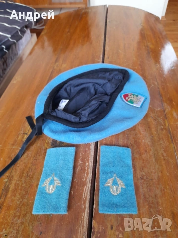 Стар комплект военна барета и пагони, снимка 2 - Антикварни и старинни предмети - 53417803