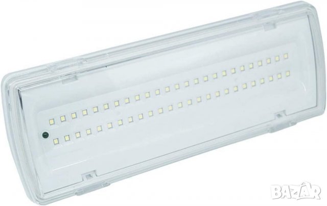 Аварийна лампа с 50 светодиода в комплект с инсталация и батерия бяла светлина 4W