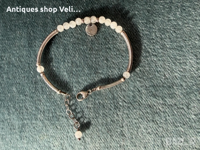 Сребърба гривна с планински кристал №7837, снимка 4 - Гривни - 53084915