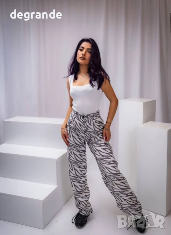 Дамски панталон с висока талия, снимка 2 - Панталони - 50907676