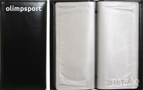 Папка за меню. Цвят: черен. Материал: синтетична кожа. Размери: 25х12х1.5см. За листа: 23х9.5см. 