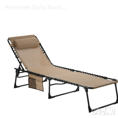 Сгъваем градински шезлонг - легло с джоб - пълен релакс и комфорт, снимка 15 - Други стоки за дома - 53837888