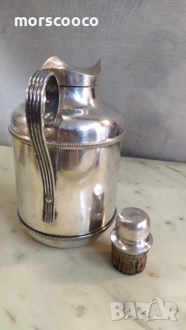 Стар италиански термос със сребърно покритие, снимка 6 - Антикварни и старинни предмети - 41398751