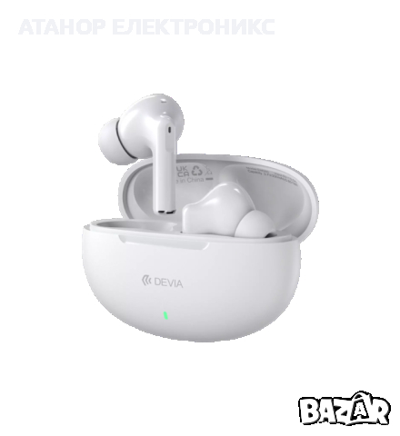 Безжични слушалки DEVIA - бели и черни , снимка 2 - Безжични слушалки - 44826023