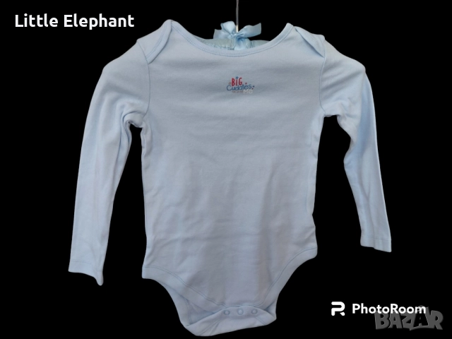 Боди с дълъг ръкав за 2-3 год момченце"Big cuddles me",Англия/ново