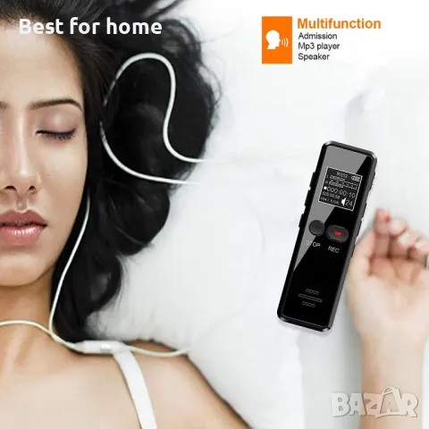 Цифров диктофон/MP3 плеар Tschisen 64GB 1536kbps , снимка 5 - Аудиосистеми - 48256282