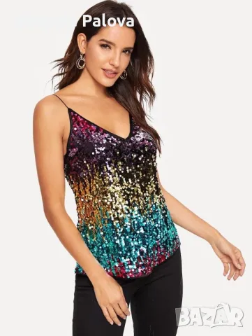 Красив бляскав топ за парти, снимка 14 - Корсети, бюстиета, топове - 49624769