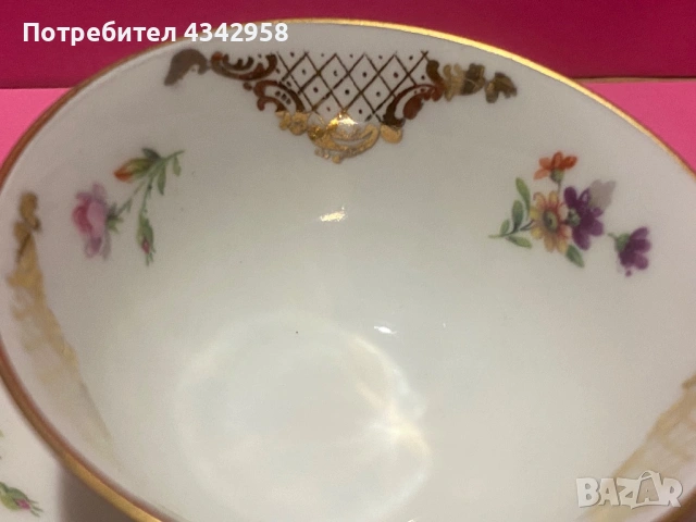 MKS. Bavaria.(1950-1960 г.)  Порцеланов сет за кафе., снимка 2 - Антикварни и старинни предмети - 53627058