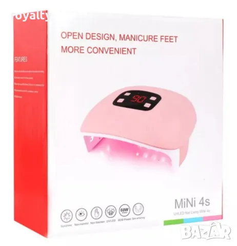Професионална UV/LED лампа за маникюр и педикюр MiNi 4s, снимка 4 - Продукти за маникюр - 49111936