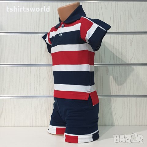 Ново детско моряшко комплектче тип Lacoste с яка, снимка 2 - Детски комплекти - 30326028