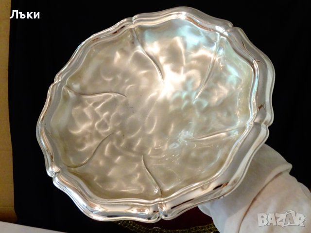 Посребрена бронзова фруктиера,салатиера,купа,25 см.. , снимка 7 - Антикварни и старинни предмети - 42504724