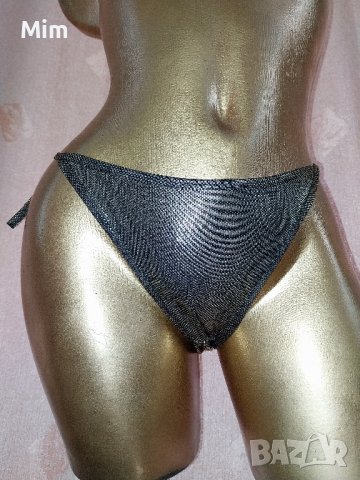 S/M Бикина с златист брокат със странично завързване, снимка 1