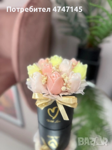 Ръчно изработени соеви свещи под форми на букети цветя и други по ваш избор и идея, снимка 4 - Декорация за дома - 53638656