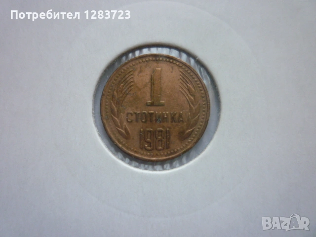 1 стотинка 1981 година