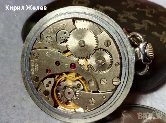 МОЛНИЯ 18 КАМНЕЙ СДЕЛАНО в СССР Стар КОЛЕКЦИОНЕРСКИ РУСКИ ДЖОБЕН ЧАСОВНИК МЪЛНИЯ ФУНКЦИОНИРАЩ 49661, снимка 9 - Антикварни и старинни предмети - 48609795