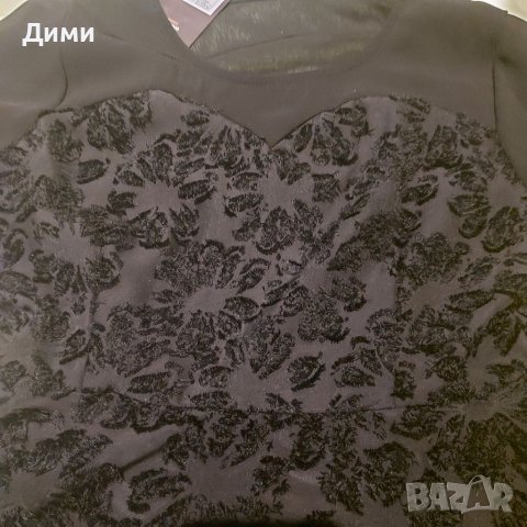 Черна ефектна рокля с 3D черни рози, снимка 7 - Рокли - 40812092