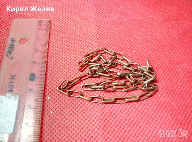 СТИЛНО МЕСИНГОВО СИНДЖИРЧЕ КОЛИЕ ЛАНЕЦ ВИНТИДЖ ПЛЕТКА 29587, снимка 5 - Колиета, медальони, синджири - 47307646