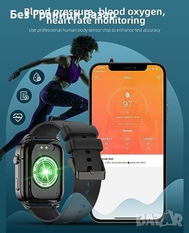 SOUYIE Смарт Часовник - Здраве, Спорт, Bluetooth Обаждания, снимка 2 - Смарт гривни - 44160620