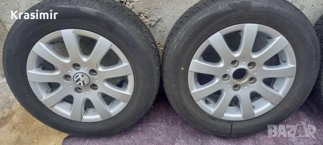Оригинални VW алуминиеви джанти 15'' 5x112 ET50 – Borbet Germany, снимка 2 - Гуми и джанти - 51463928