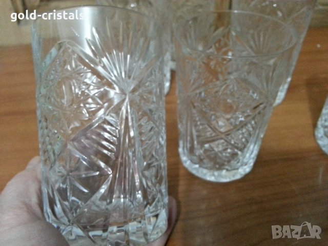 Руски кристални чаши с гарафа , снимка 5 - Антикварни и старинни предмети - 35858544