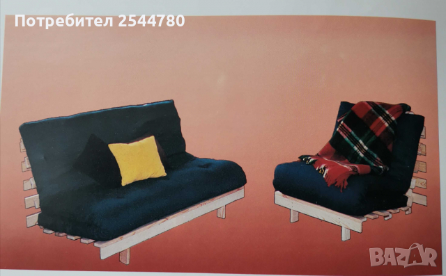 Нови Двойни и единични Разтегателни мебели от естествено дърво диван/фотьойл/легло, снимка 5 - Дивани и мека мебел - 36237942
