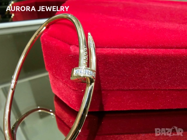 CARTIER Nail Juste un Clou Small Thin Rose Gold Diamonds Гривна Пирон