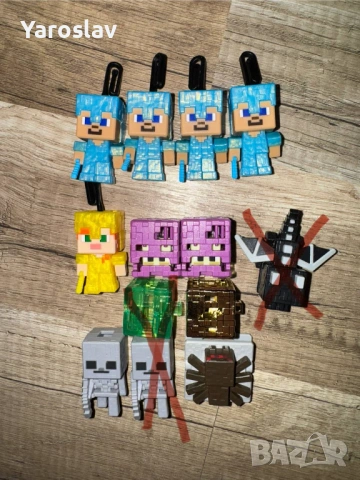Продавам или разменям фигурки от серията Kinder Joy – Minecraft.