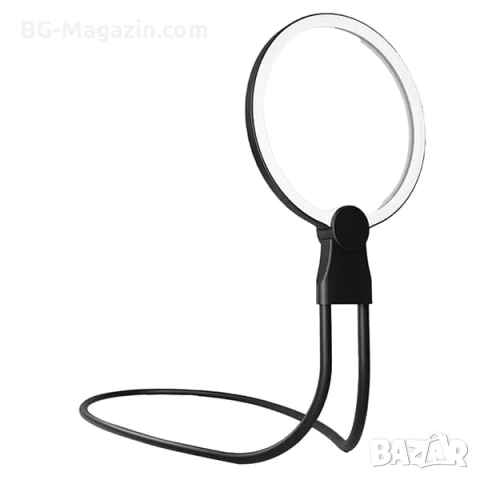 Голяма увеличителна лупа за врат с LED осветление за бродиране шиене гоблени четене настолна, снимка 11 - Други инструменти - 53032039