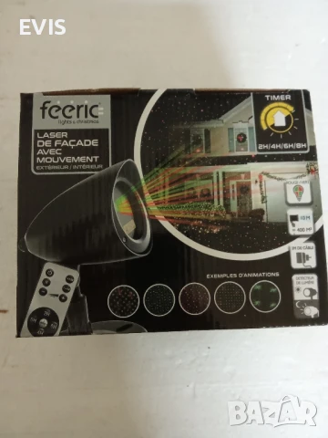 Лазерен прожектор – нов, с дистанционно, таймер и 6 фигури
