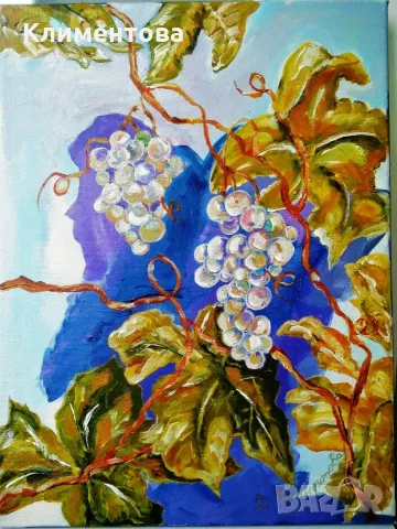 Картина "Грозде", снимка 2 - Картини - 56331427