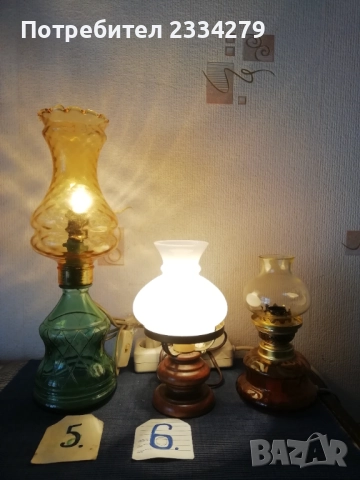 Стари настолни нощни лампи, тип газени, снимка 8 - Настолни лампи - 52062870