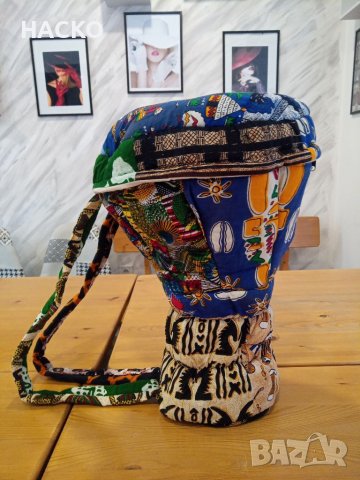 ПРОМО ЦЕНА АФРИКАНСА Таранбука от Тиково Дърво и Кожа с Калъв 100% Автетична, снимка 13 - Ударни инструменти - 40785505