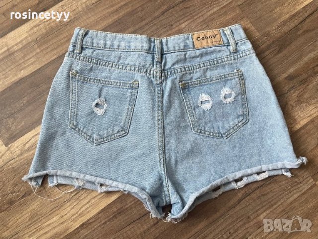 Къси дънкови с апликация , снимка 4 - Къси панталони и бермуди - 39536940