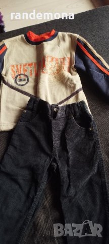 Комплект блуза + джинси 104, снимка 1 - Детски комплекти - 38646650