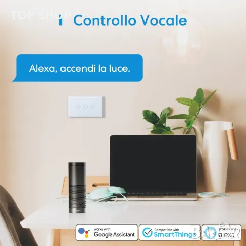 WiFi превключвател с WiFi Alexa,Google Home, снимка 3 - Лампи за стена - 48831217