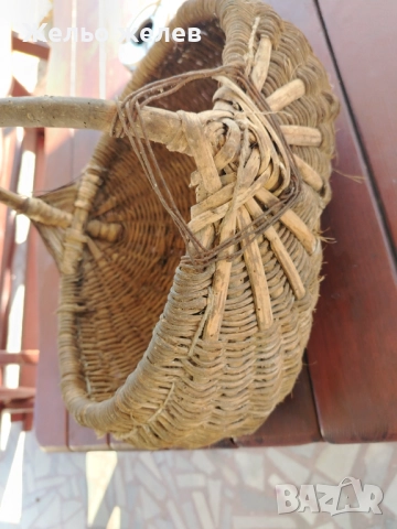 Кошница много стара 45,25см, снимка 5 - Антикварни и старинни предмети - 51769812