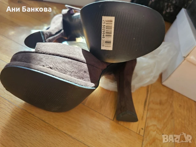 Обувки на ток, 35н, нови, снимка 3 - Дамски обувки на ток - 51162474