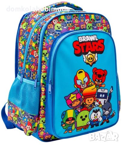 Ученическа раница Brawl Stars ,2 основни отделения , джобове,31х20х44см, снимка 2 - Ученически пособия, канцеларски материали - 41771535