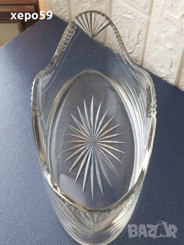 Огромна сребърна жардиера(фруктиера) 19век.Сребро 800-кристал,сребърна кана,сребърна чаша, снимка 6 - Сервизи - 52217400