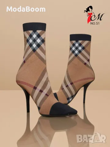 Burberry дамски боти на ток , снимка 3 - Дамски боти - 48349612
