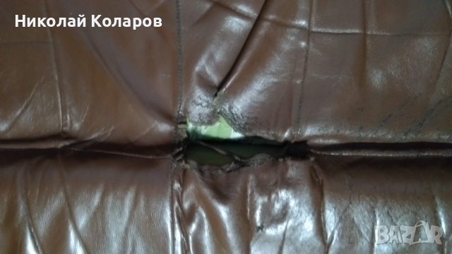 Череша 3ка,2ка,1ца-естествена кожа - дефект на 3ка та , снимка 4 - Дивани и мека мебел - 41910163
