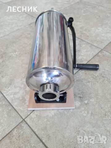 Пълначка за месо хоризонтална 4л с дървен плот, снимка 3 - Месомелачки - 34338516