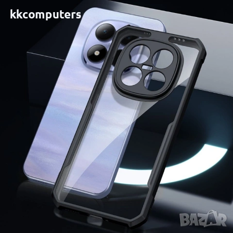XUNDD Прозрачен Калъф за Xiaomi Redmi Note 15 Pro 5G - TPU+Акрил, Airbag, 0.8mm защита, Черен, снимка 6 - Резервни части за телефони - 53781093